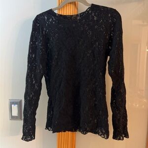 Hanky Panky Signature Black Lace Top Size M